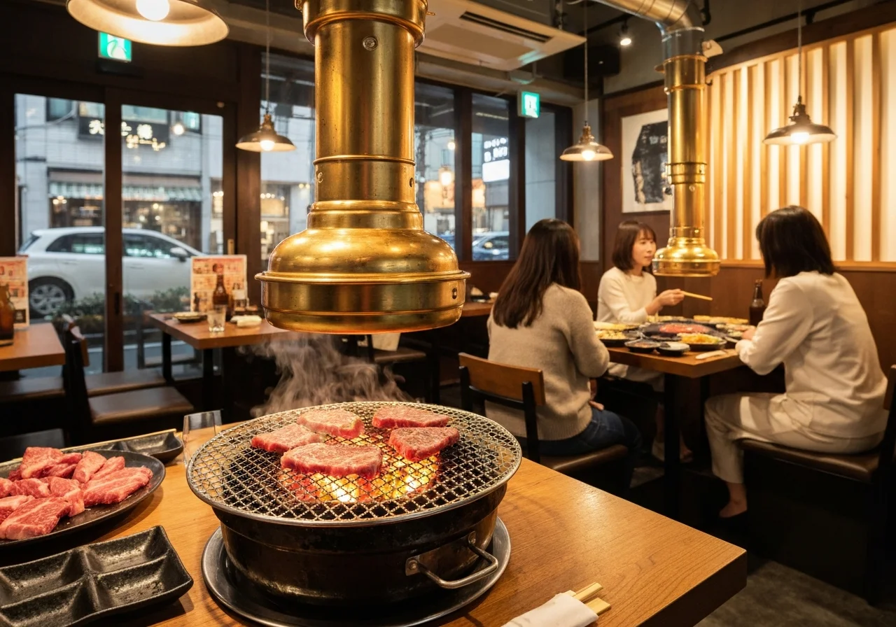 焼き上がった肉を皿に取り分ける直前の湯気が立つ仕上がり